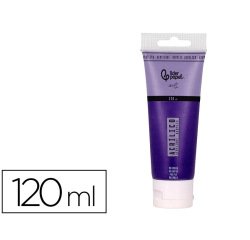 Pintura acrilica liderpapel tubo de plastico de 120 ml color purpura