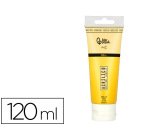 Pintura acrilica liderpapel tubo de plastico de 120 ml color amarillo