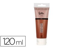 Pintura acrilica liderpapel tubo de plastico de 120 ml color marron