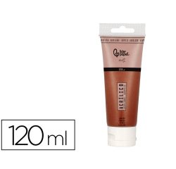 Pintura acrilica liderpapel tubo de plastico de 120 ml color marron