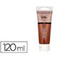 Pintura acrilica liderpapel tubo de plastico de 120 ml color marron