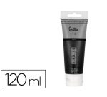 Pintura acrilica liderpapel tubo de plastico de 120 ml color negro marfil