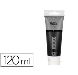 Pintura acrilica liderpapel tubo de plastico de 120 ml color negro marfil