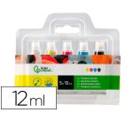 Tempera liderpapel en tubo de alumino de 12 ml estuche de 5 tubos colores primarios