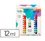 Tempera gouache liderpapel caja de 24 tubos de aluminio de 12 ml colores surtidos
