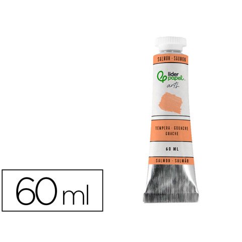 Tempera gouache liderpapel tubo de aluminio de 60 ml color salmon