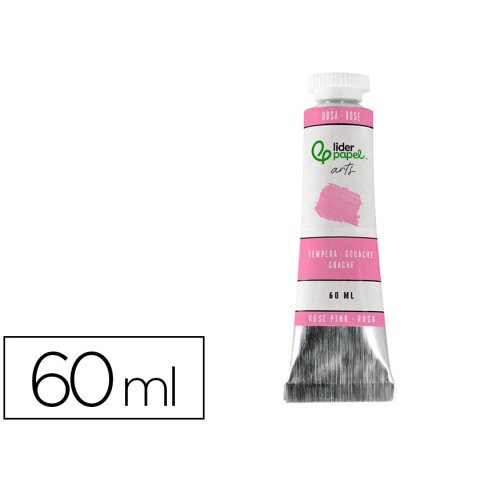 Tempera gouache liderpapel tubo de aluminio de 60 ml color rosa