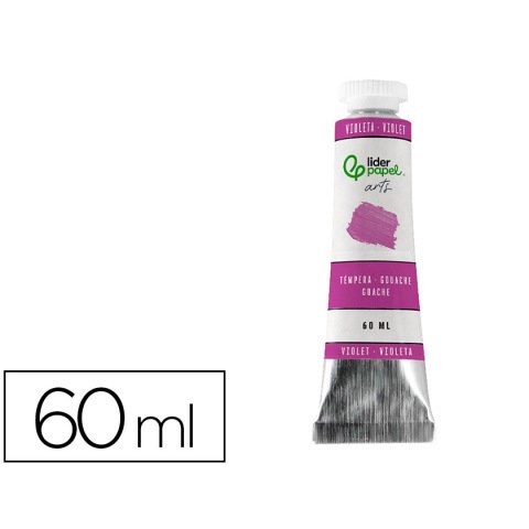 Tempera gouache liderpapel tubo de aluminio de 60 ml color violeta