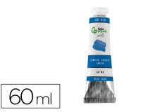 Pintura gouache/tempera liderpapel tubo de aluminio de 60 ml color azul