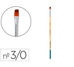 Pincel para pintura acrilica y acuarela liderpapel nº 000 punta plana de pelo sintetico