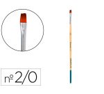 Pincel para pintura acrilica y acuarela liderpapel nº 00 punta plana de pelo sintetico