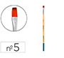 Pincel para pintura acrilica y acuarela liderpapel nº5 punta plana de pelo sintetico