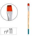 Pincel para pintura acrilica y acuarela liderpapel nº11 punta plana de pelo sintetico
