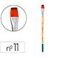 Pincel para pintura acrilica y acuarela liderpapel nº11 punta plana de pelo sintetico