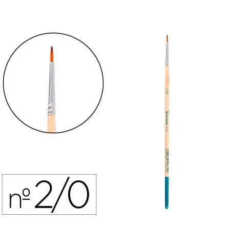 Pincel para pintura acrilica y acuarela liderpapel nº 00 punta redonda de pelo sintetico