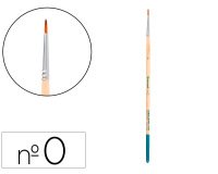Pincel para pintura acrilica y acuarela liderpapel nº 0 punta redonda de pelo sintetico