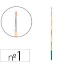 Pincel para pintura acrilica y acuarela liderpapel nº1 punta redonda de pelo sintetico