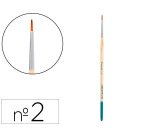 Pincel para pintura acrilica y acuarela liderpapel n12 punta redonda de pelo sintetico
