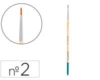 Pincel para pintura acrilica y acuarela liderpapel n12 punta redonda de pelo sintetico