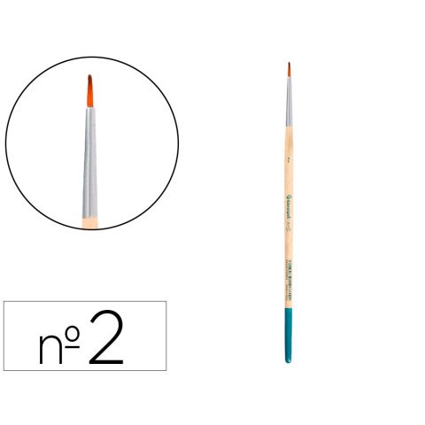 Pincel para pintura acrilica y acuarela liderpapel n12 punta redonda de pelo sintetico