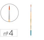 Pincel para pintura acrilica y acuarela liderpapel n 4 punta redonda de pelo sintetico