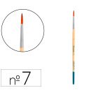 Pincel para pintura acrilica y acuarela liderpapel nº7 punta redonda de pelo sintetico