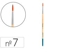 Pincel para pintura acrilica y acuarela liderpapel nº7 punta redonda de pelo sintetico