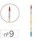 Pincel para pintura acrilica y acuarela liderpapel nº9 punta redonda de pelo sintetico
