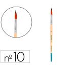 Pincel para pintura acrilica y acuarela liderpapel nº10 punta redonda de pelo sintetico