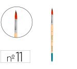 Pincel para pintura acrilica y acuarela liderpapel nº 11 punta redonda de pelo sintetico