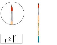 Pincel para pintura acrilica y acuarela liderpapel nº 11 punta redonda de pelo sintetico