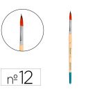 Pincel para pintura acrilica y acuarela liderpapel nº12 punta redonda de pelo sintetico
