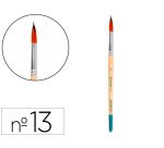 Pincel para pintura acrilica y acuarela liderpapel nº 13 punta redonda de pelo sintetico