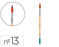 Pincel para pintura acrilica y acuarela liderpapel nº 13 punta redonda de pelo sintetico