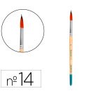 Pincel para pintura acrilica y acuarela liderpapel nº14 punta redonda de pelo sintetico