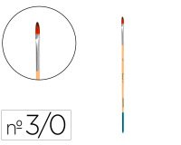 Pincel para pintura acrilica y acuarela liderpapel n 000 punta filbert / lengua gato de pelo sintetico certificado