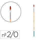 Pincel para pintura acrilica y acuarela liderpapel n 00 punta filbert / lengua gato de pelo sintetico certificado