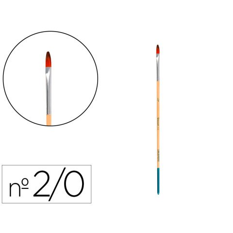 Pincel para pintura acrilica y acuarela liderpapel n 00 punta filbert / lengua gato de pelo sintetico certificado