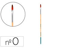 Pincel para pintura acrilica y acuarela liderpapel n 0 punta filbert / lengua gato de pelo sintetico certificado