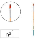 Pincel para pintura acrilica y acuarela liderpapel n 1 punta filbert / lengua gato de pelo sintetico certificado