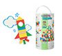 Juego infantil imaginovo madera construccion de bloques +12 meses 100 piezas 29x29x3,5cm
