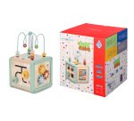 Juego infantil imaginovo madera cubo de actividades +18 meses 15,5x15,5x28cm