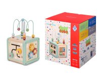 Juego infantil imaginovo madera cubo de actividades +18 meses 15,5x15,5x28cm