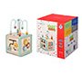 Juego infantil imaginovo madera cubo de actividades +18 meses 15,5x15,5x28cm