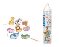 Juego infantil imaginovo madera cuentas animales para enhebrar +24 meses 13 piezas 27x6,5x6,5cm