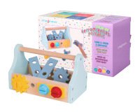 Juego infantil imaginovo madera maletin de herramientas +3 años 18 piezas 21,4x13,2x11cm