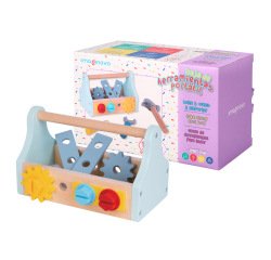 Juego infantil imaginovo madera maletin de herramientas +3 años 18 piezas 21,4x13,2x11cm