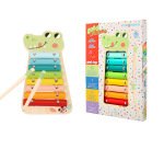 Juego infantil imaginovo madera xilofono instrumento musical cocodrilo +18 meses 28x14,8x2,5cm