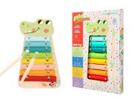 Juego infantil imaginovo madera xilofono instrumento musical cocodrilo +18 meses 28x14,8x2,5cm