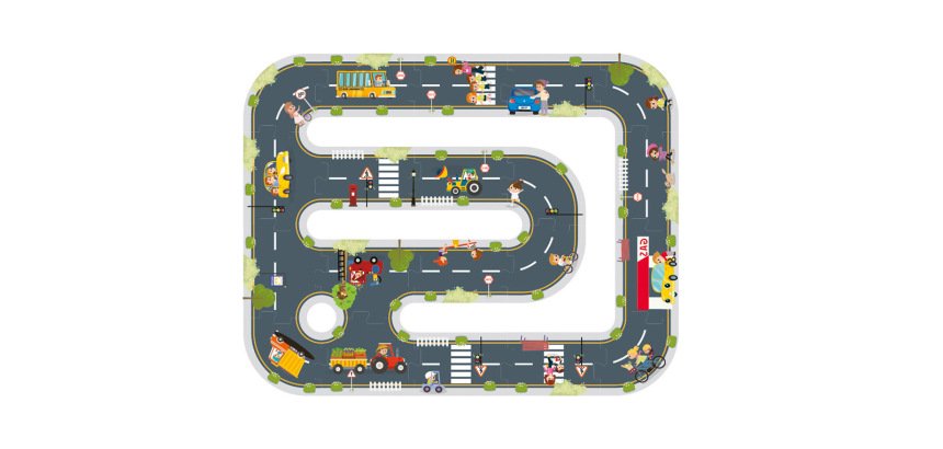 Puzle infantil imaginovo madera ciudad de carretera +3 años 21 piezas 22x22x6,4cm